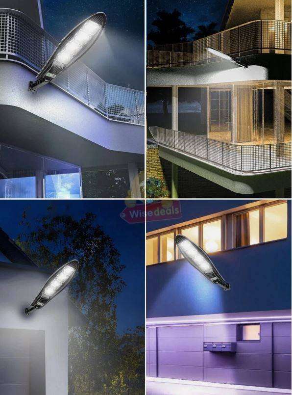 168 LED Solar Street Light with Motion Detector and Remote Control