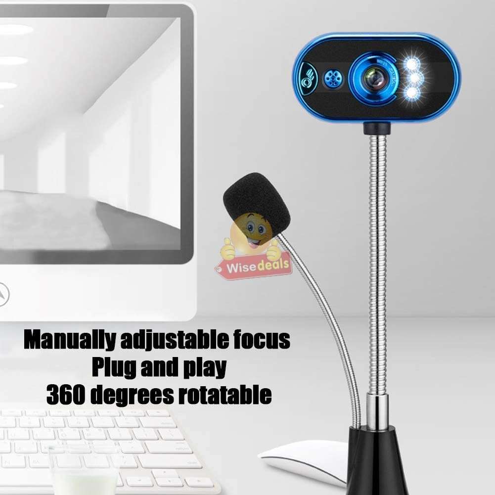 Full HD Multifunction Night Vision USB Autofocus Webcam with Microphone