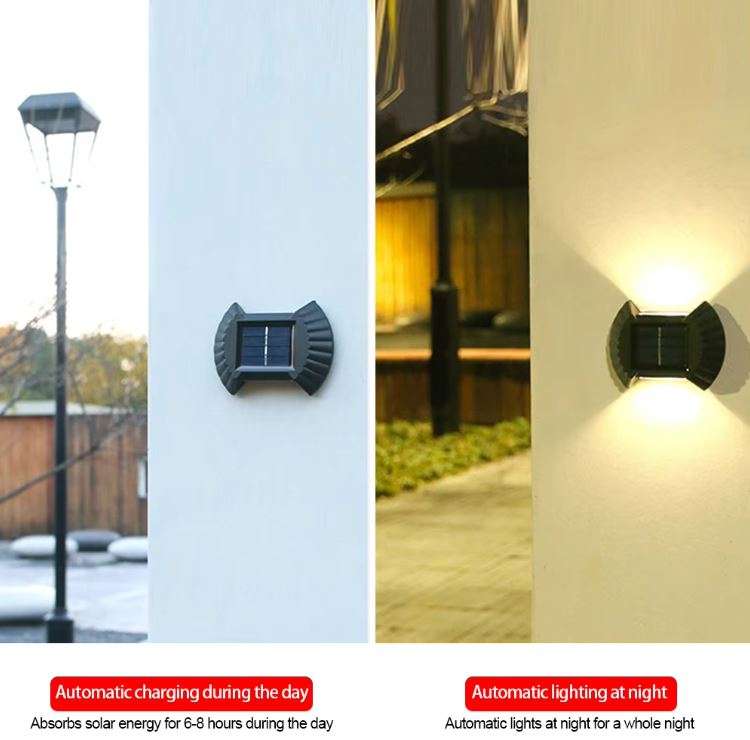 2 Pack Solar Double Head Waterproof Solar Wall Lights