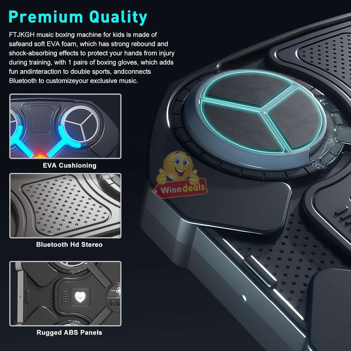 Bluetooth 3 Speed Music Boxing Relaxing Exercise Wall Mounted Speaker