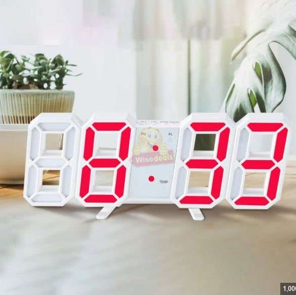 Large 3D LED Digital Light Alarm Clock