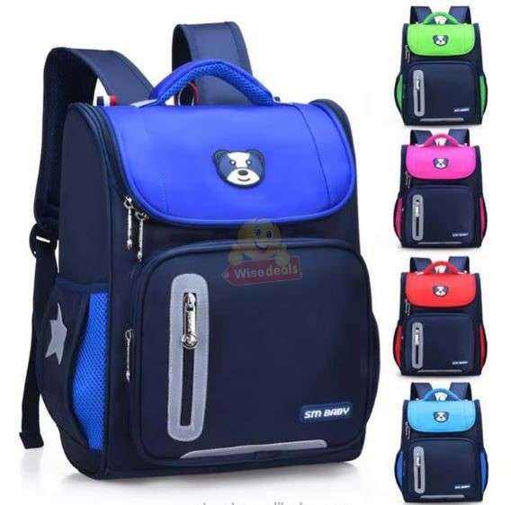 Lightweight Backpack with Safety Warning Reflective Strips in Red or Pink