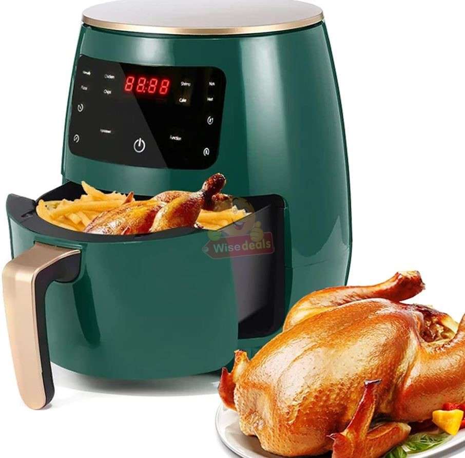6L Air Fryer with Digital LED Display in Dark Green