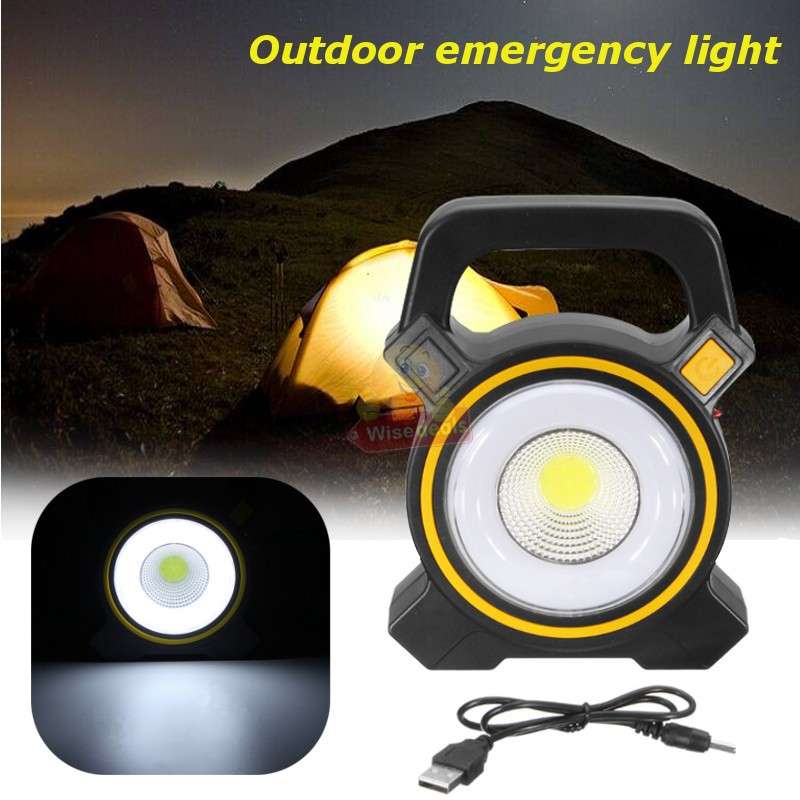 Solar Rechargeable COB LED Work Light with Solar Panel