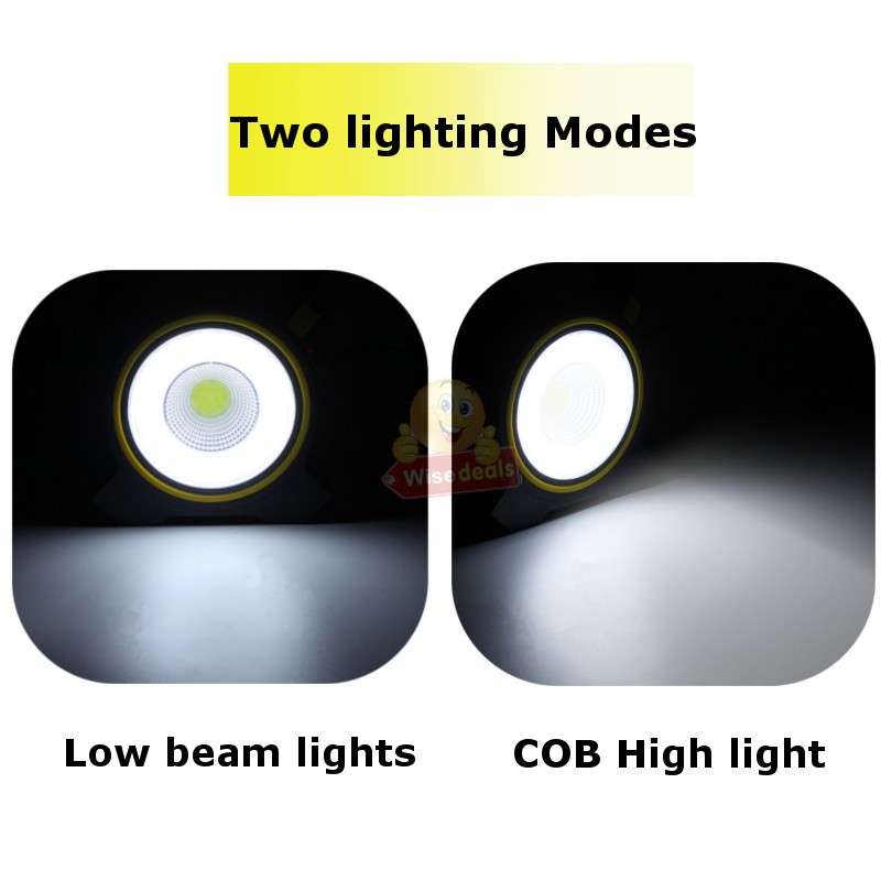 Solar Rechargeable COB LED Work Light with Solar Panel