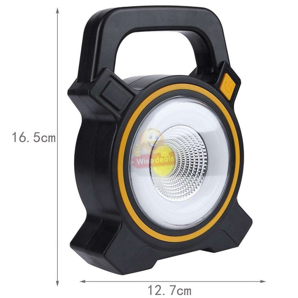 Solar Rechargeable COB LED Work Light with Solar Panel