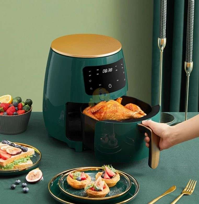 6L Air Fryer with Digital LED Display in Dark Green