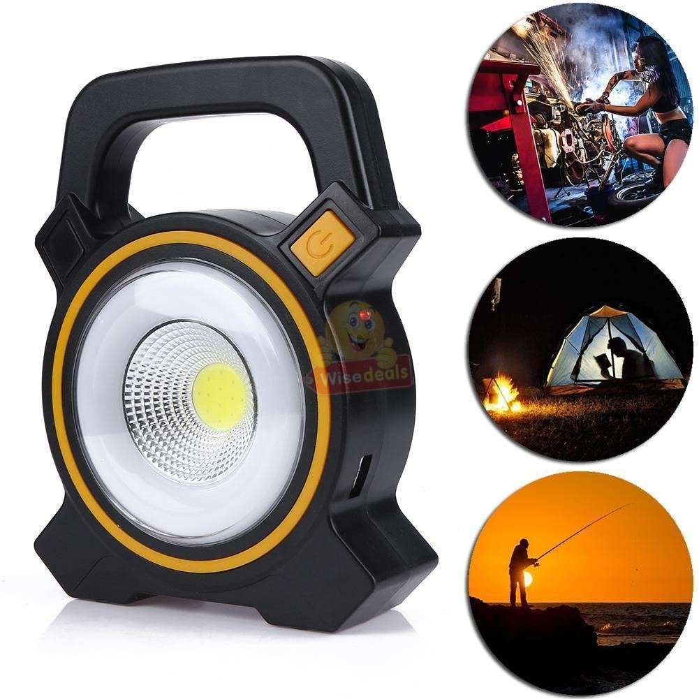 Solar Rechargeable COB LED Work Light with Solar Panel