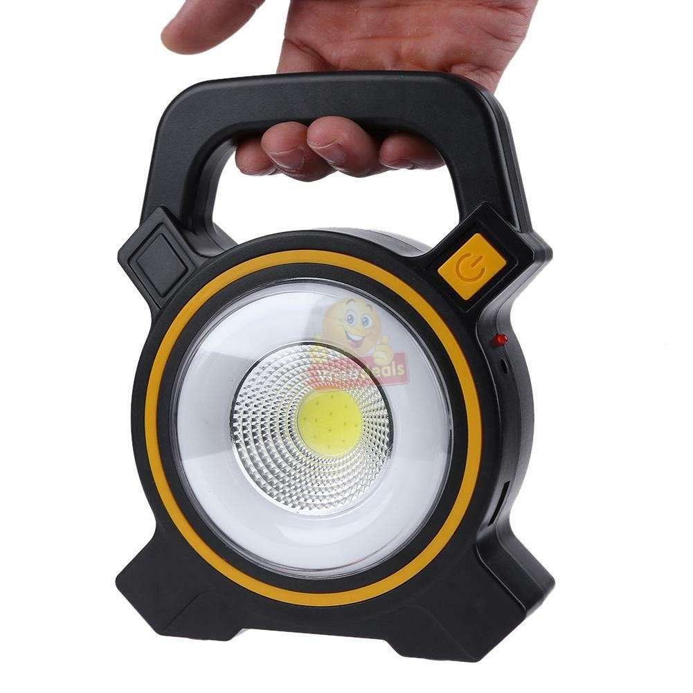 Solar Rechargeable COB LED Work Light with Solar Panel