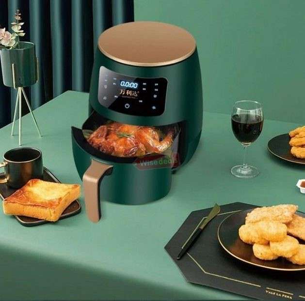 6L Air Fryer with Digital LED Display in Dark Green