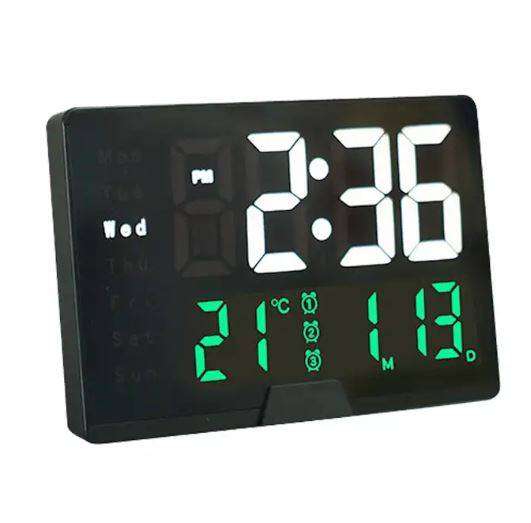 Desktop Table LED Digital Thermometer Date Display Alarm Clock