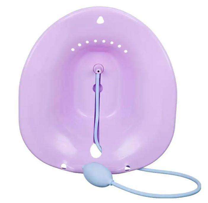 Portable Bidet Sitz Bath with Flusher for Postpartum Nursing Care  Purple