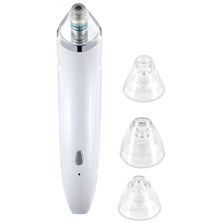 3 Levels Electronic Blackhead Remover Vacuum Cleaner with 4 Probe-White
