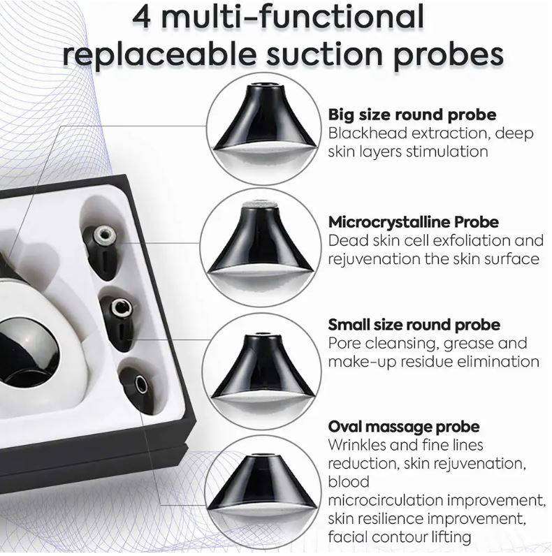 Blackhead Remover Pore Vacuum with 4 Sucker Heads