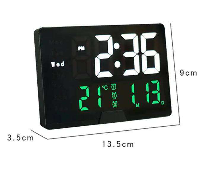Desktop Table LED Digital Thermometer Date Display Alarm Clock
