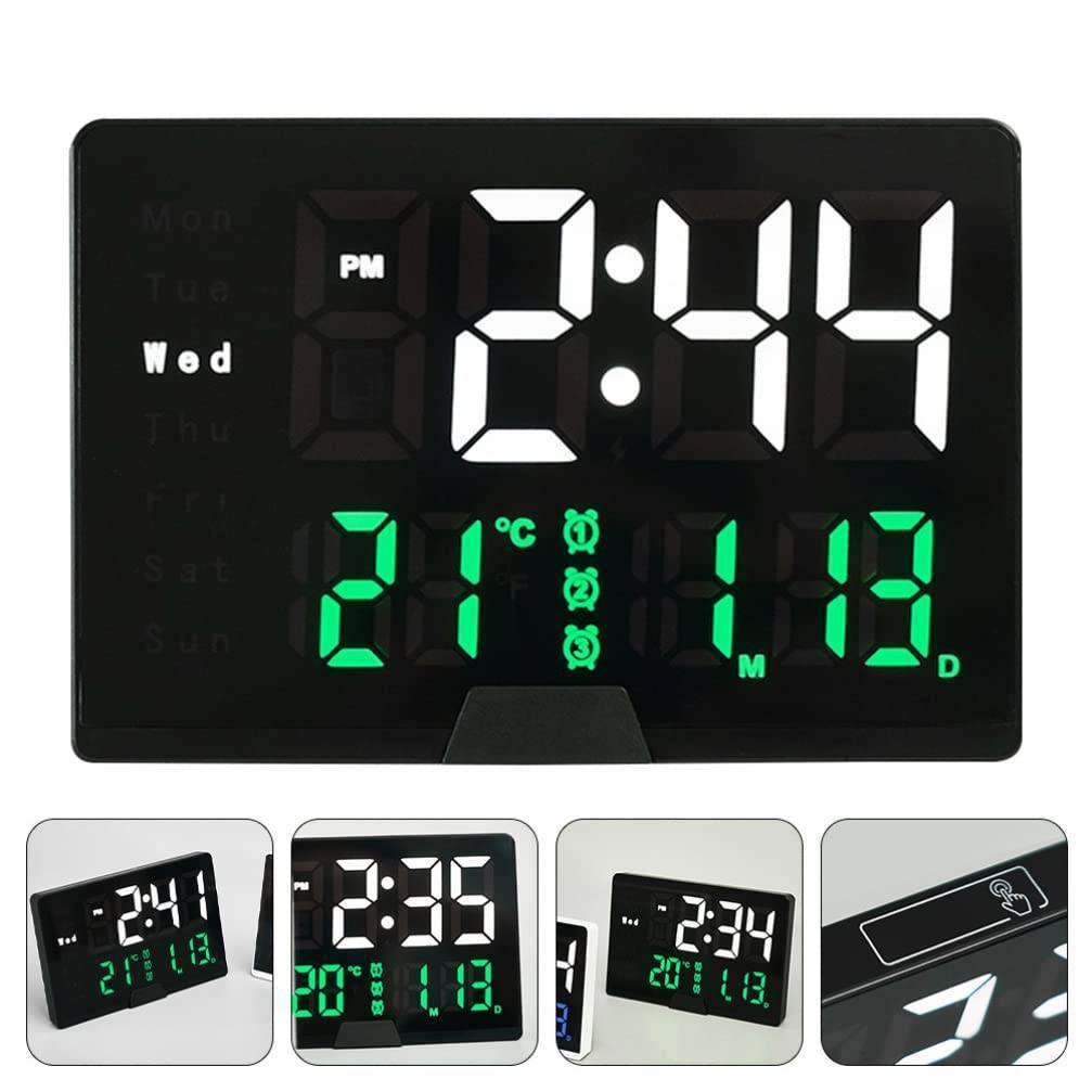 Desktop Table LED Digital Thermometer Date Display Alarm Clock
