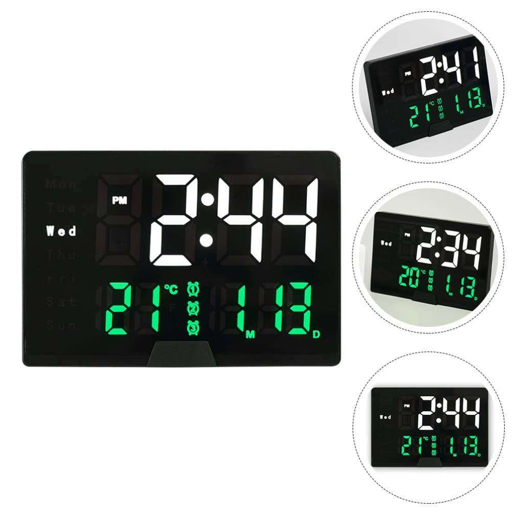 Desktop Table LED Digital Thermometer Date Display Alarm Clock