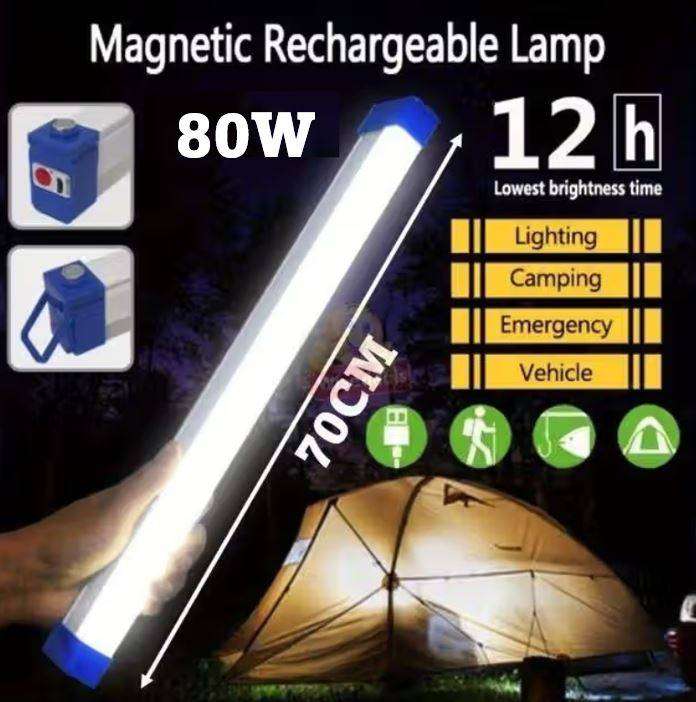 Rechargeable 3 Light Modes 80W Magnetic Long Tube Light