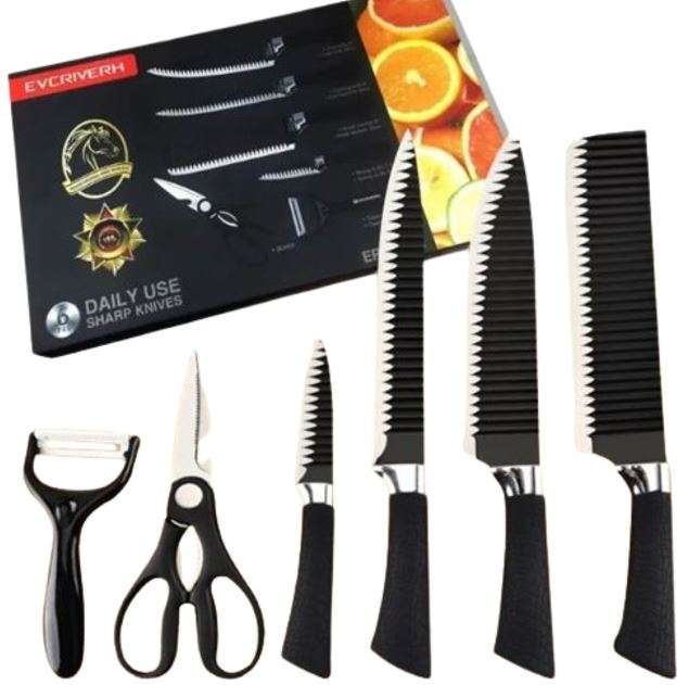 6 Piece Stainless Steel Knife Set