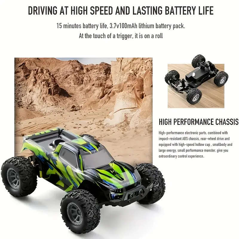 1:32 RC Car, Top Speed 20km/h, 2.4Ghz High-speed All-terrain Off-road