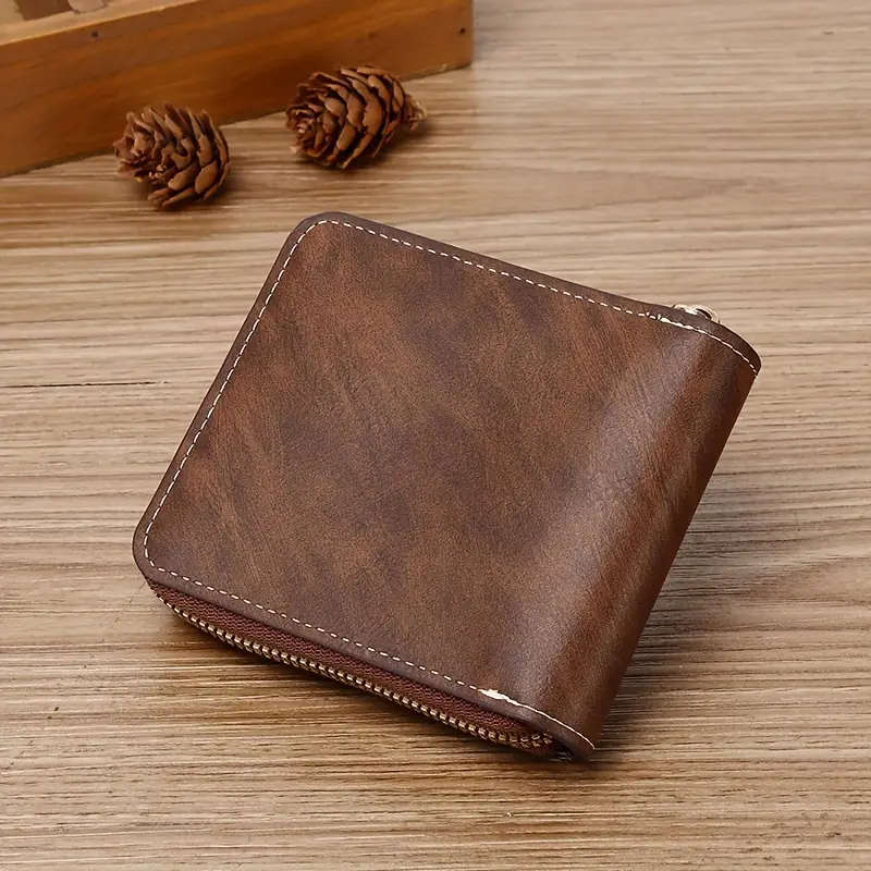 Brand New! Leather Men's Wallet - Coffee color