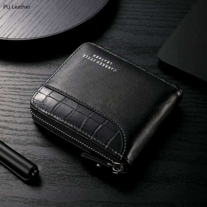 BRAND NEW! Carrken Style Leather Men's Wallet - Black Color