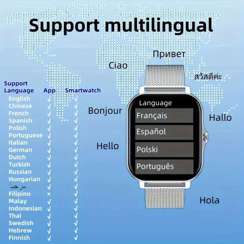 Silver 1.83" Smart Watch