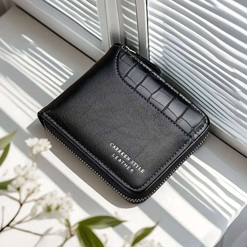 BRAND NEW! Carrken Style Leather Men's Wallet - Black Color