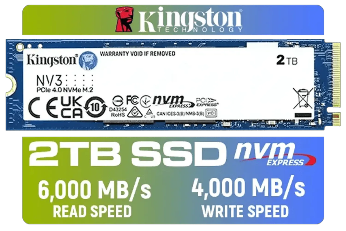 Brand New! Kingston 2TB NVME M.2 SSD - for Laptop or Desktop Computers - 12x Faster than a SDD!!!