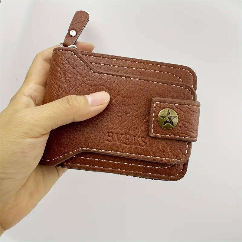 BRAND NEW! BVEI Leather Men's Wallet - Light Coffee Color