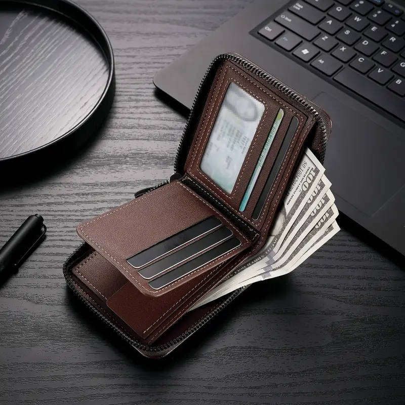 BRAND NEW! Carrken Style Leather Men's Wallet - Black Color