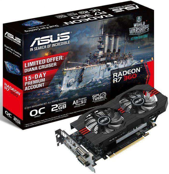 Asus R7 260X 2Gb Graphics Card(Stronger than a Gt 1030)