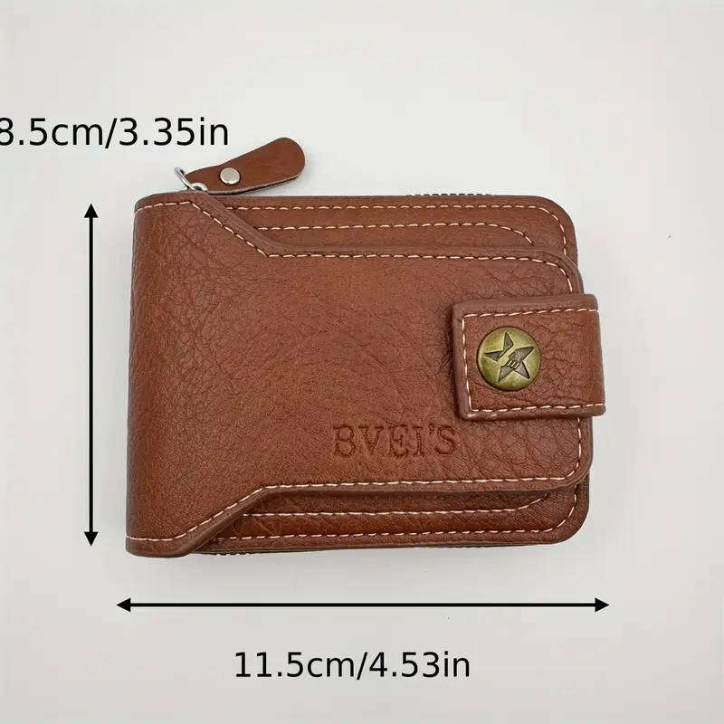 BRAND NEW! BVEI Leather Men's Wallet - Light Coffee Color