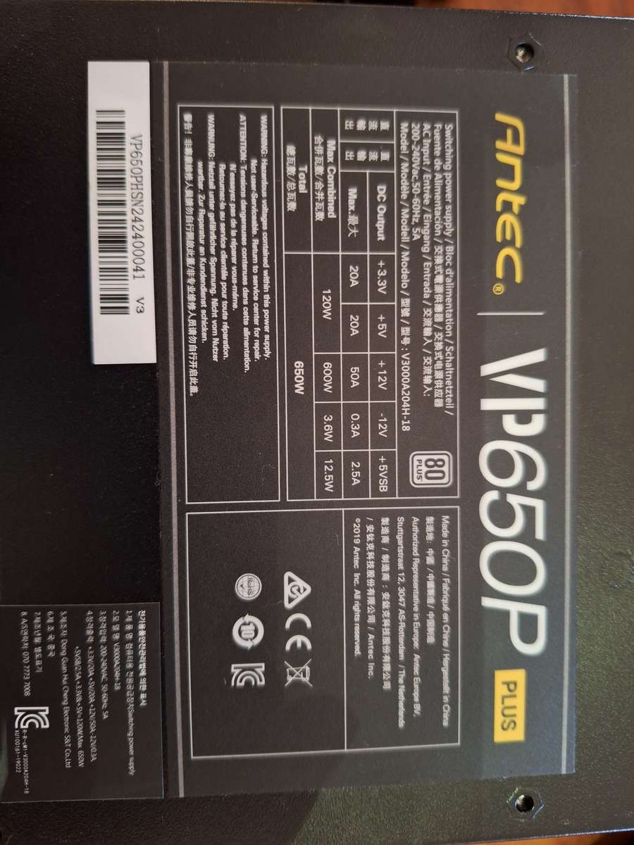 Antec VP650 Plus Power Supply