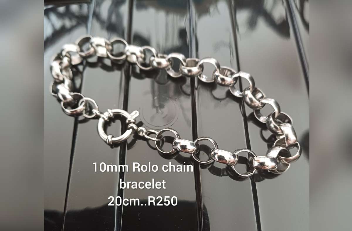10mm rolo chain bracelet 304 stainless steel