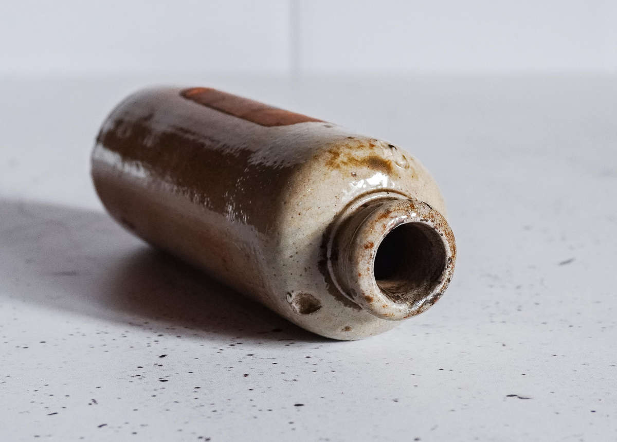 Antique Erven Lucas Bols Amsterdam Stoneware Gin Bottle (Rare Collectible)