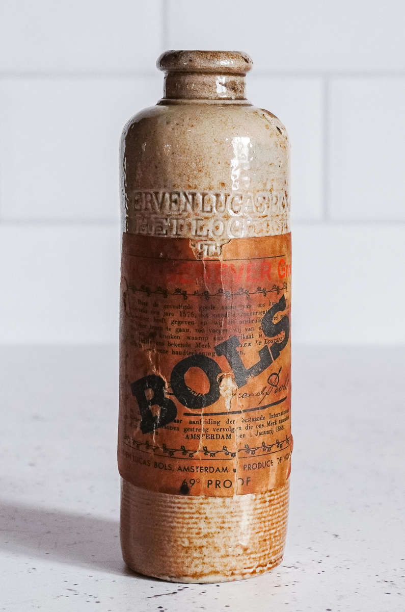 Antique Erven Lucas Bols Amsterdam Stoneware Gin Bottle (Rare Collectible)