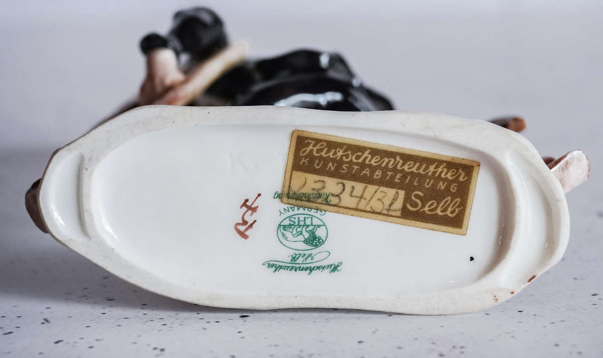 Vintage Hutschenreuther Germany Porcelain Chimney Sweep Figurine  Damaged Ladder