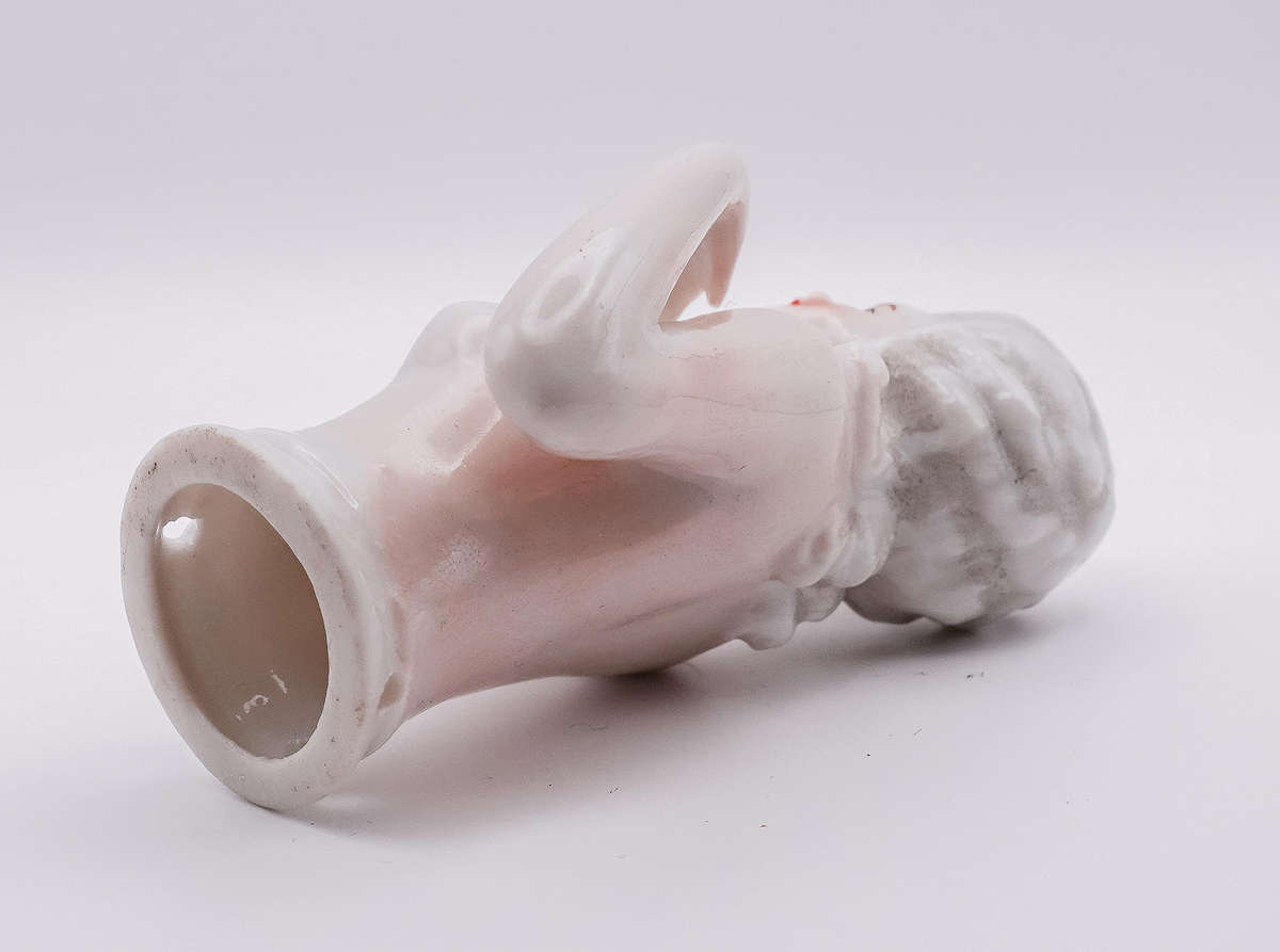 Vintage Porcelain Half Doll  Pin Cushion Figurine (c.1920s30s)