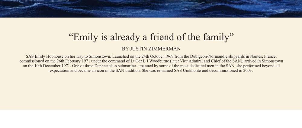 DAPHNE CLASS SUBMARINE 'Emily is already a friend of the family' - Colour Limited Edition Art Print