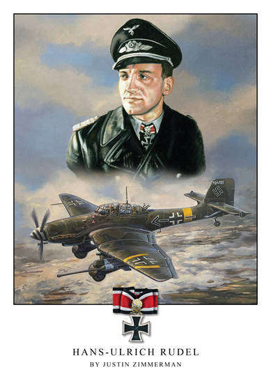 Hans-Ulrich Rudel A3 Fine Art Print