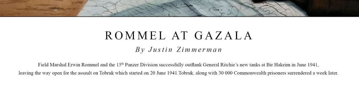 ROMMEL AT GAZALA (8x10") - Colour Limited Edition Art Print