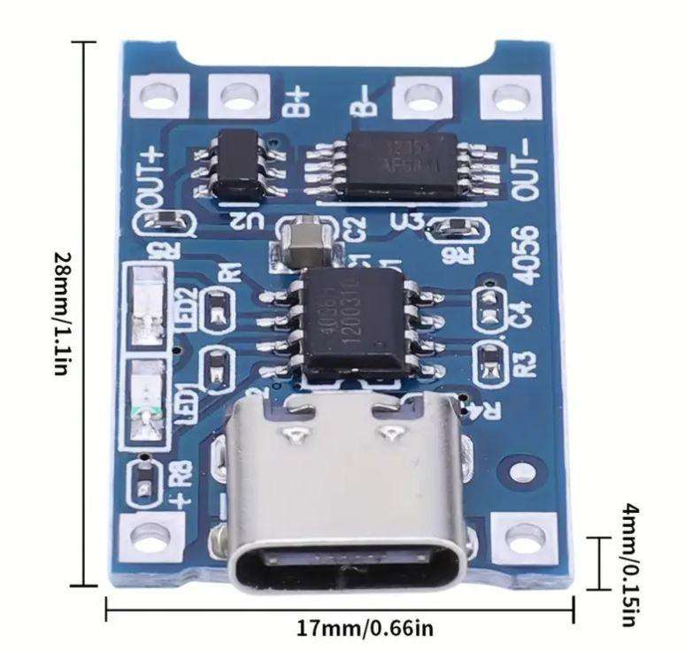 TP4056 18650 Lithium Battery Charger Module.