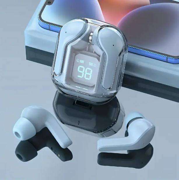 BLUE Wireless Earbuds with LED Digital Display