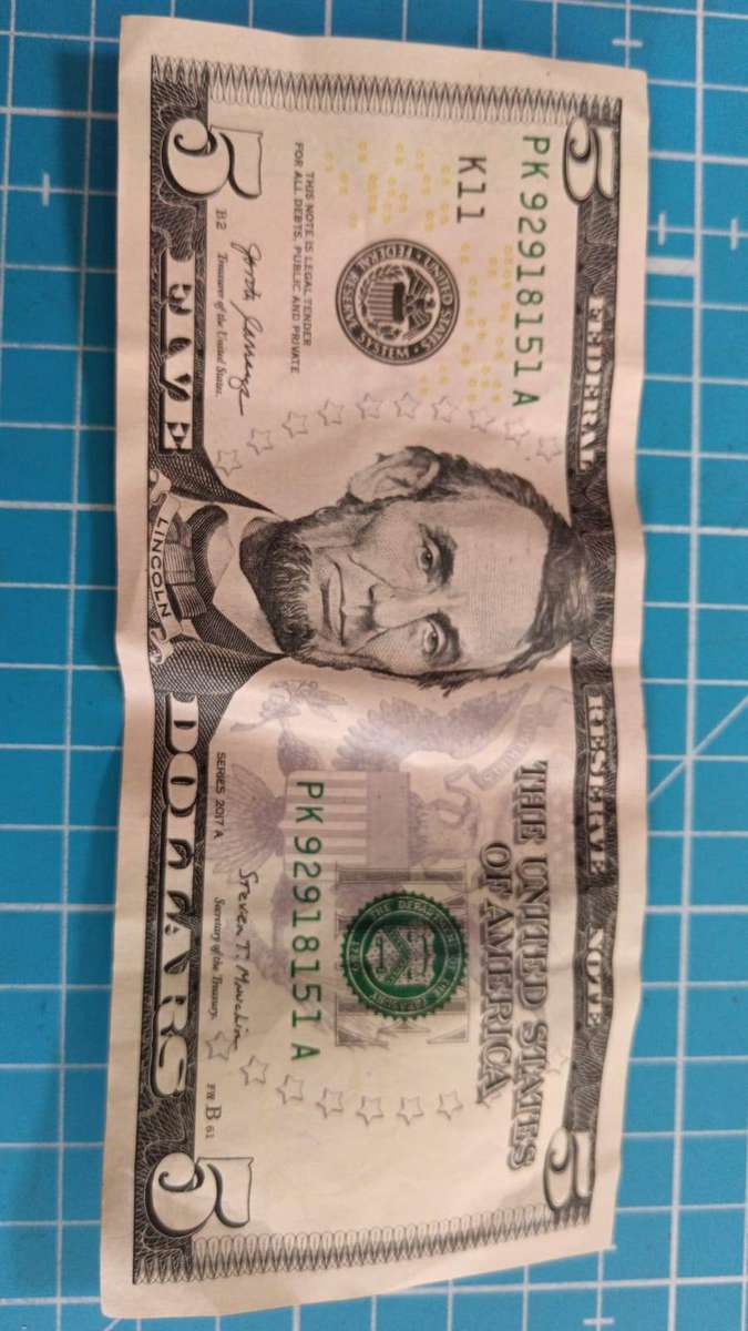 USA $5 note