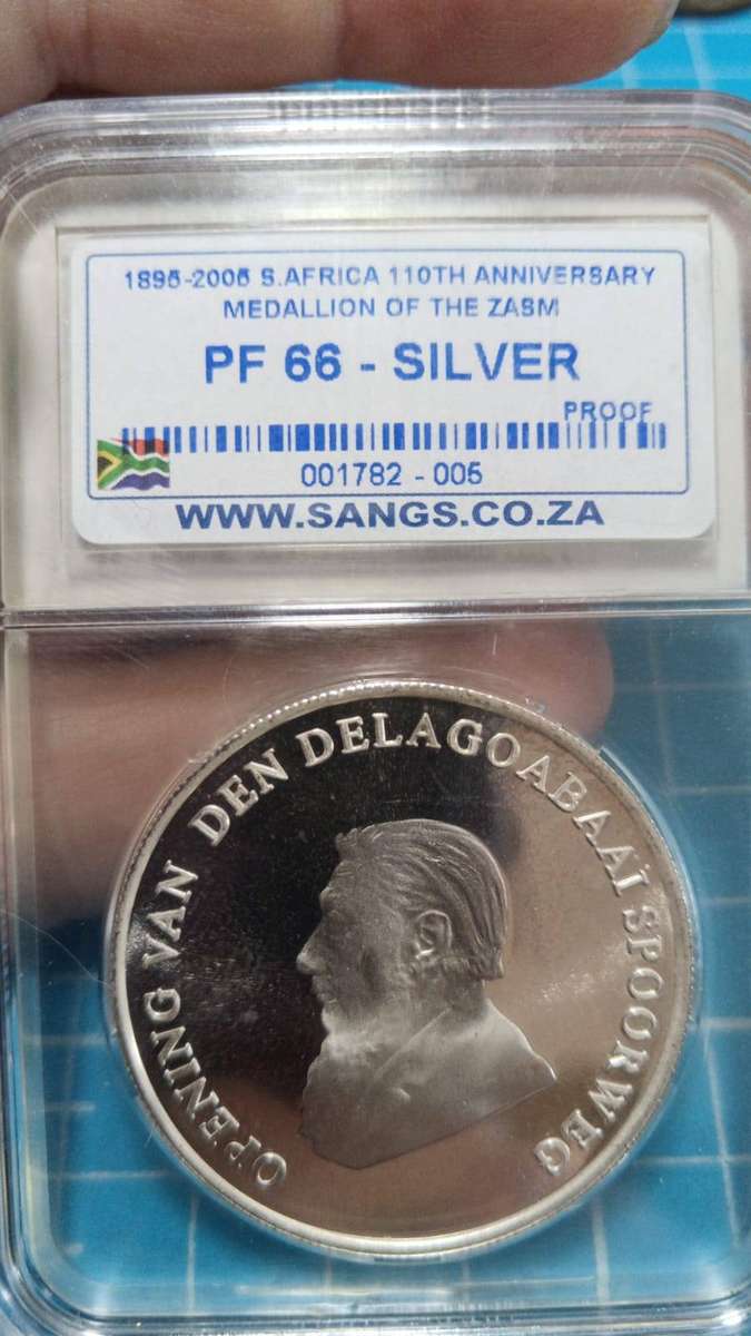 GRC Medal from 2005 commemorating ZASM in silver - PF66