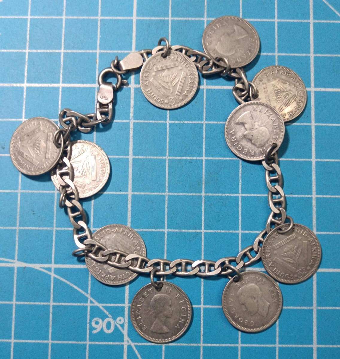 3 pence silver bracelet - WOW - R1 start!!!!!