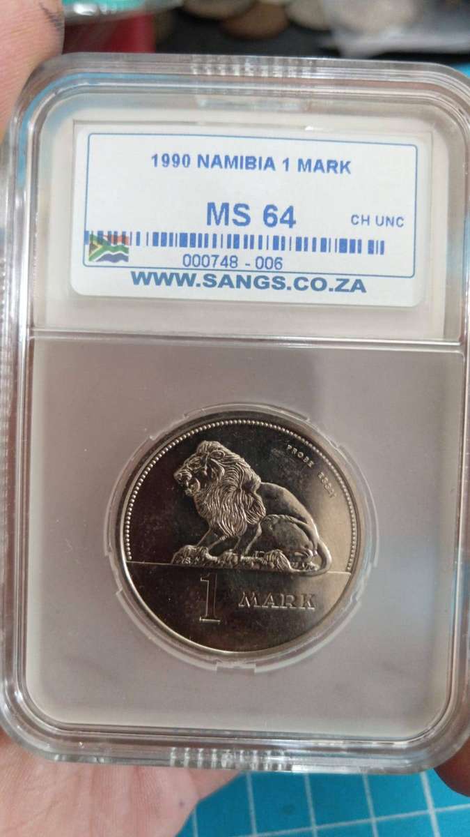 Namibian 1990 1 mark pattern coin