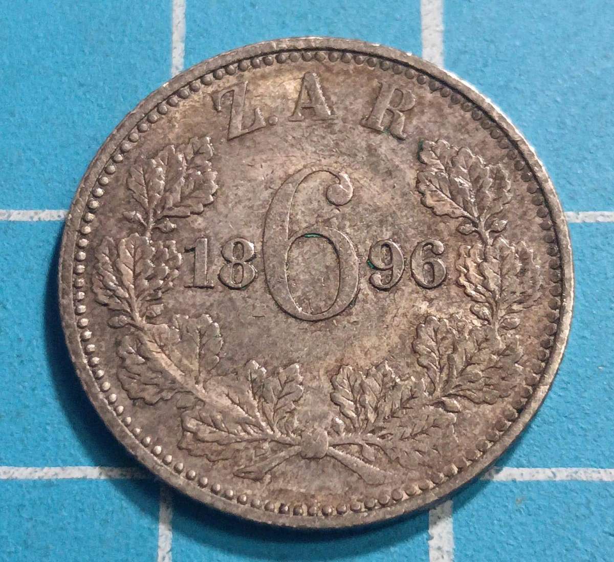 ZAR 1896 6 pence