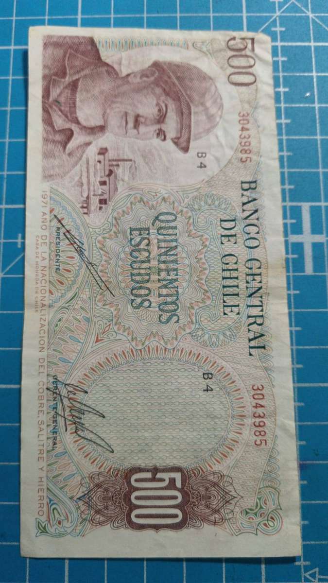 Chile 500 escudos note